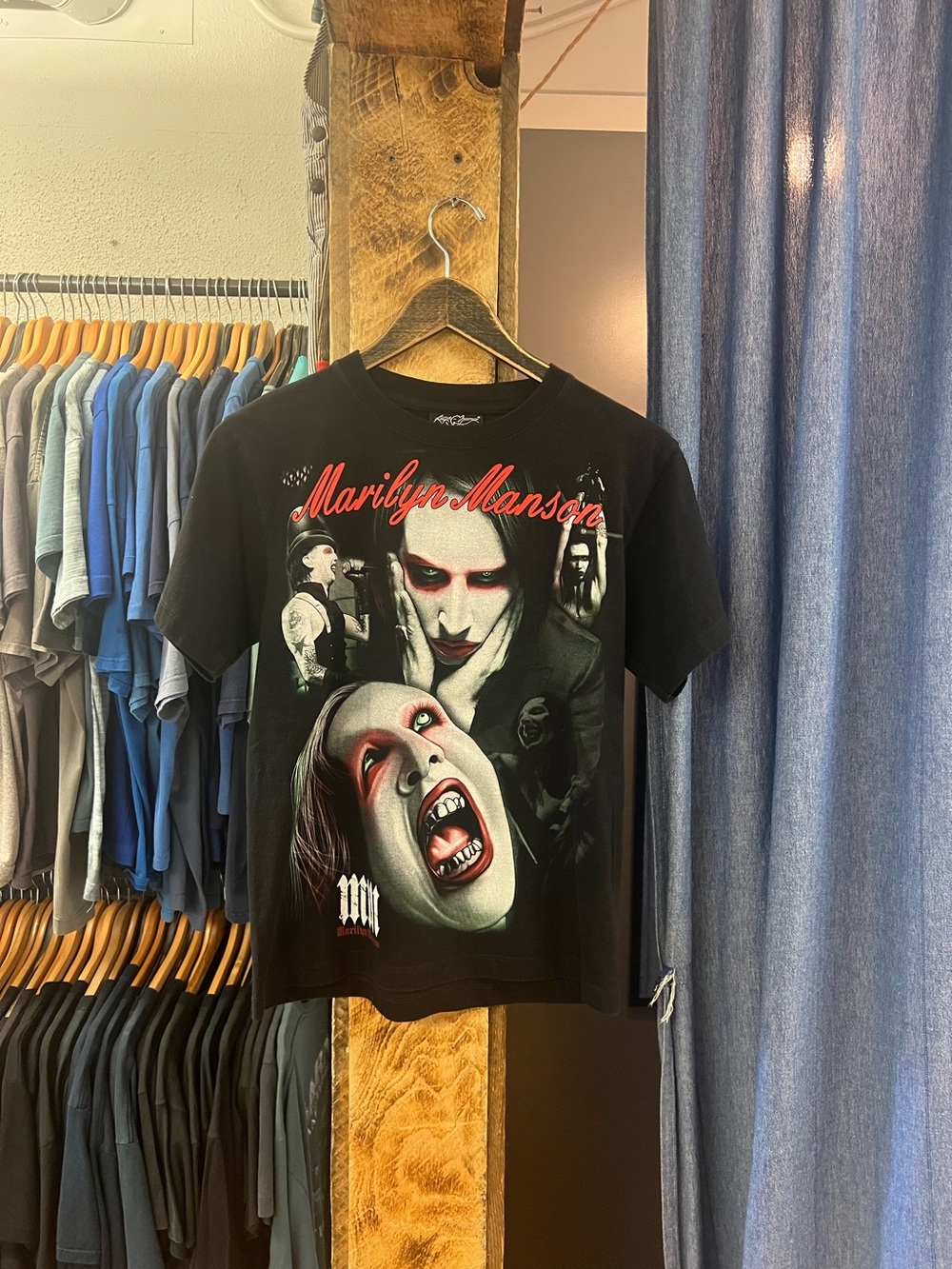 Vintage Marilyn Manson Black Graphic T-shirt